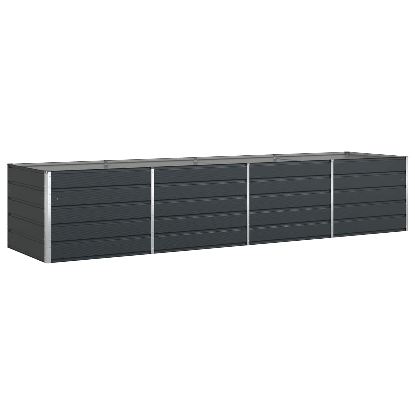 Fioriera Antracite 385 x 100 x 75 cm Acciaio zincato