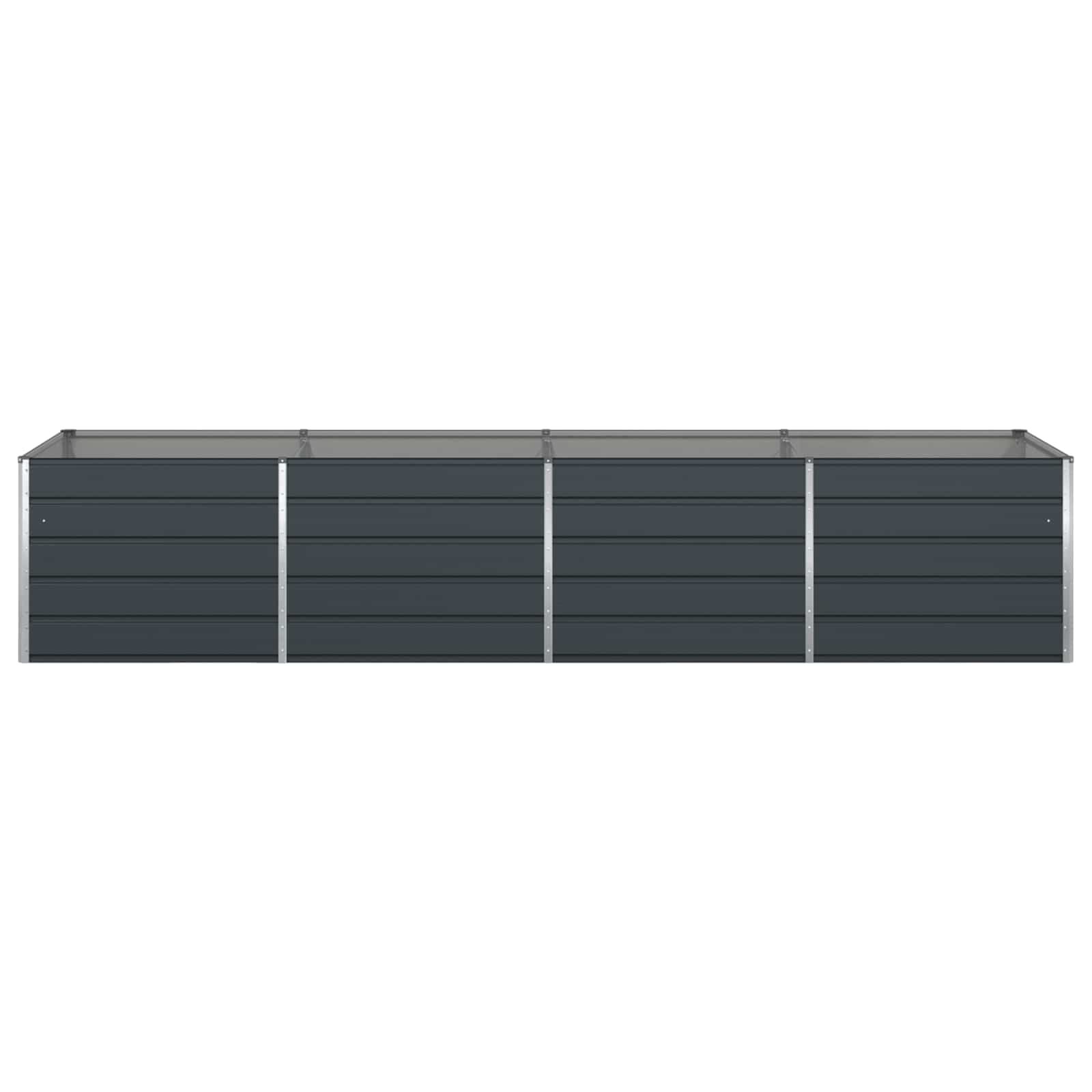Fioriera Antracite 385 x 100 x 75 cm Acciaio zincato