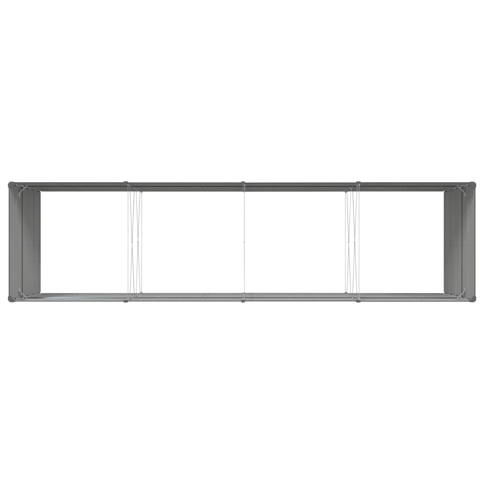 Fioriera Antracite 385 x 100 x 75 cm Acciaio zincato
