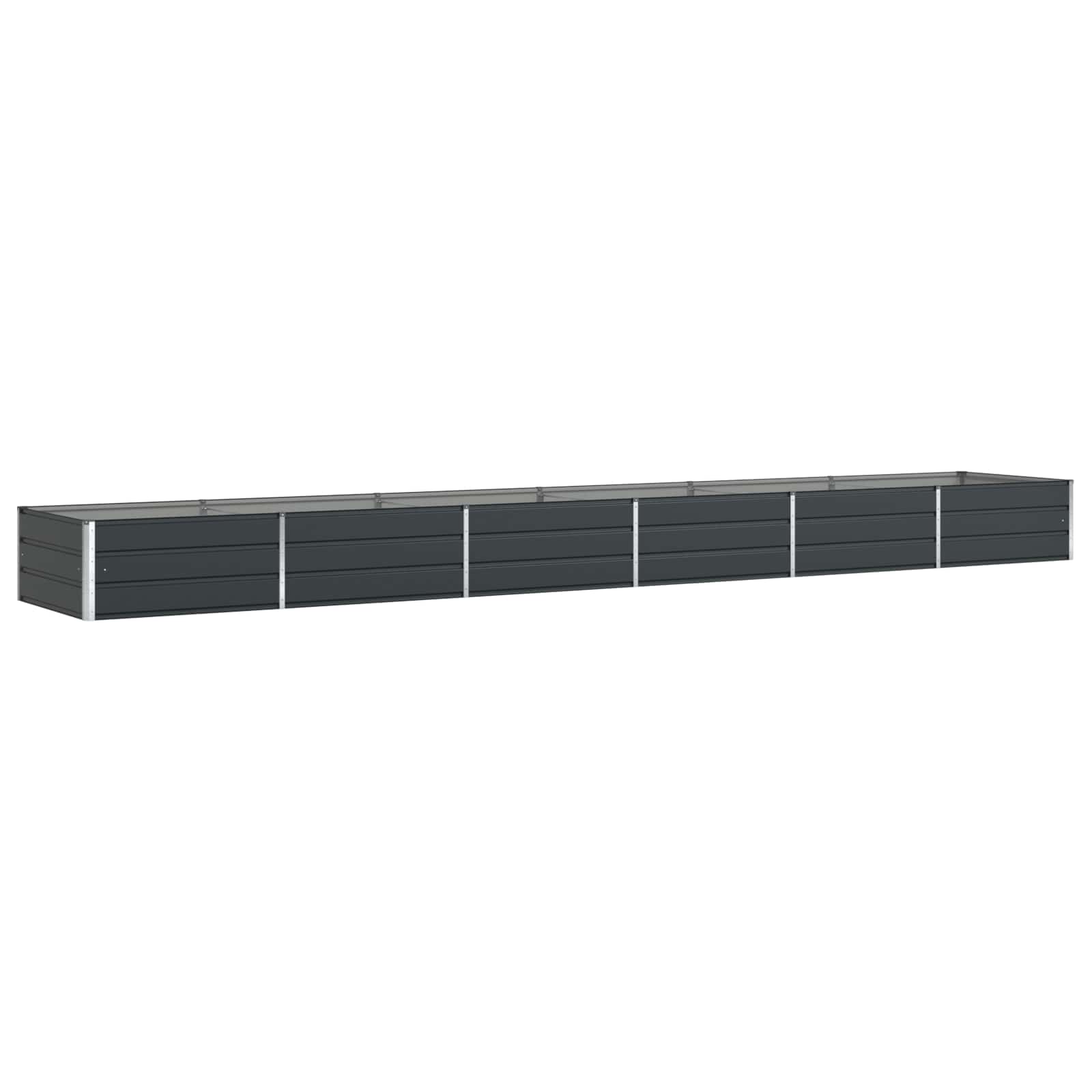 Fioriera Antracite 580 x 100 x 45 cm Acciaio zincato