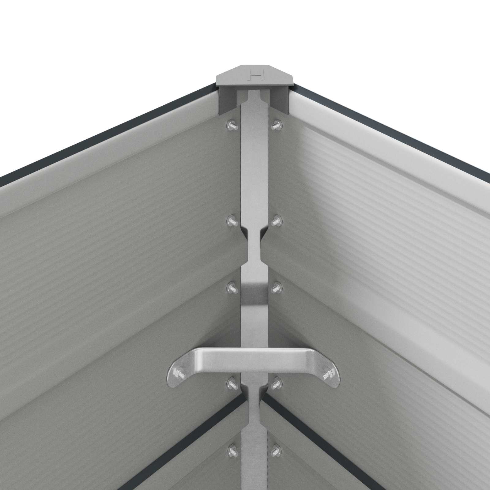 Fioriera Antracite 580 x 100 x 45 cm Acciaio zincato