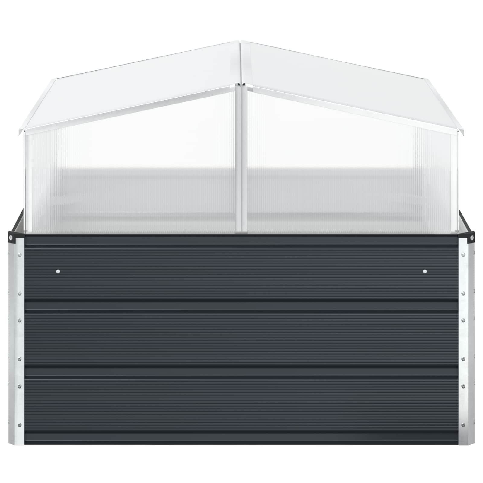 Fioriera Antracite 100 x 100 x 77 cm Acciaio zincato