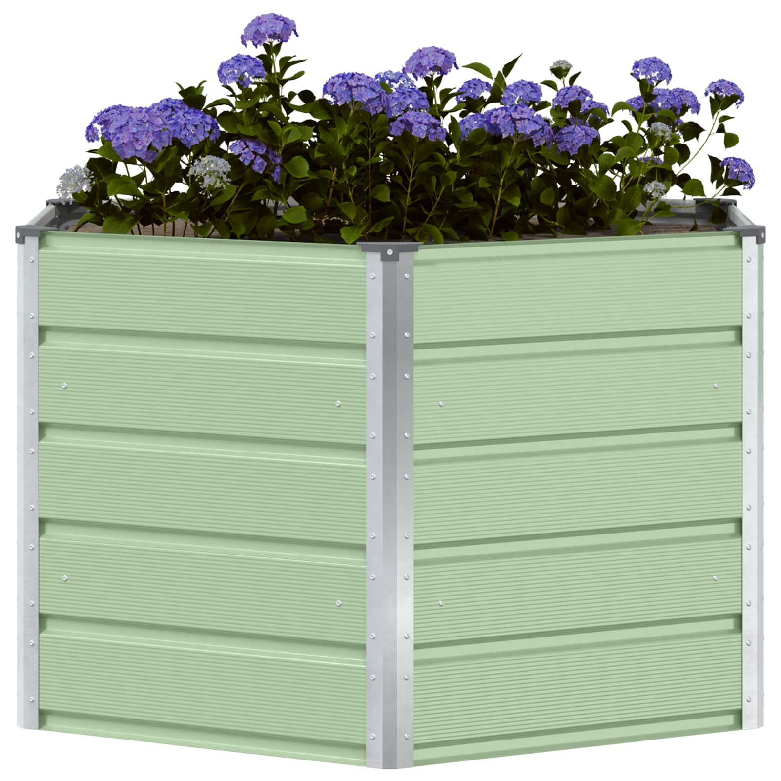 Fioriera Verde Pastello 129 x 129 x 75 cm Acciaio