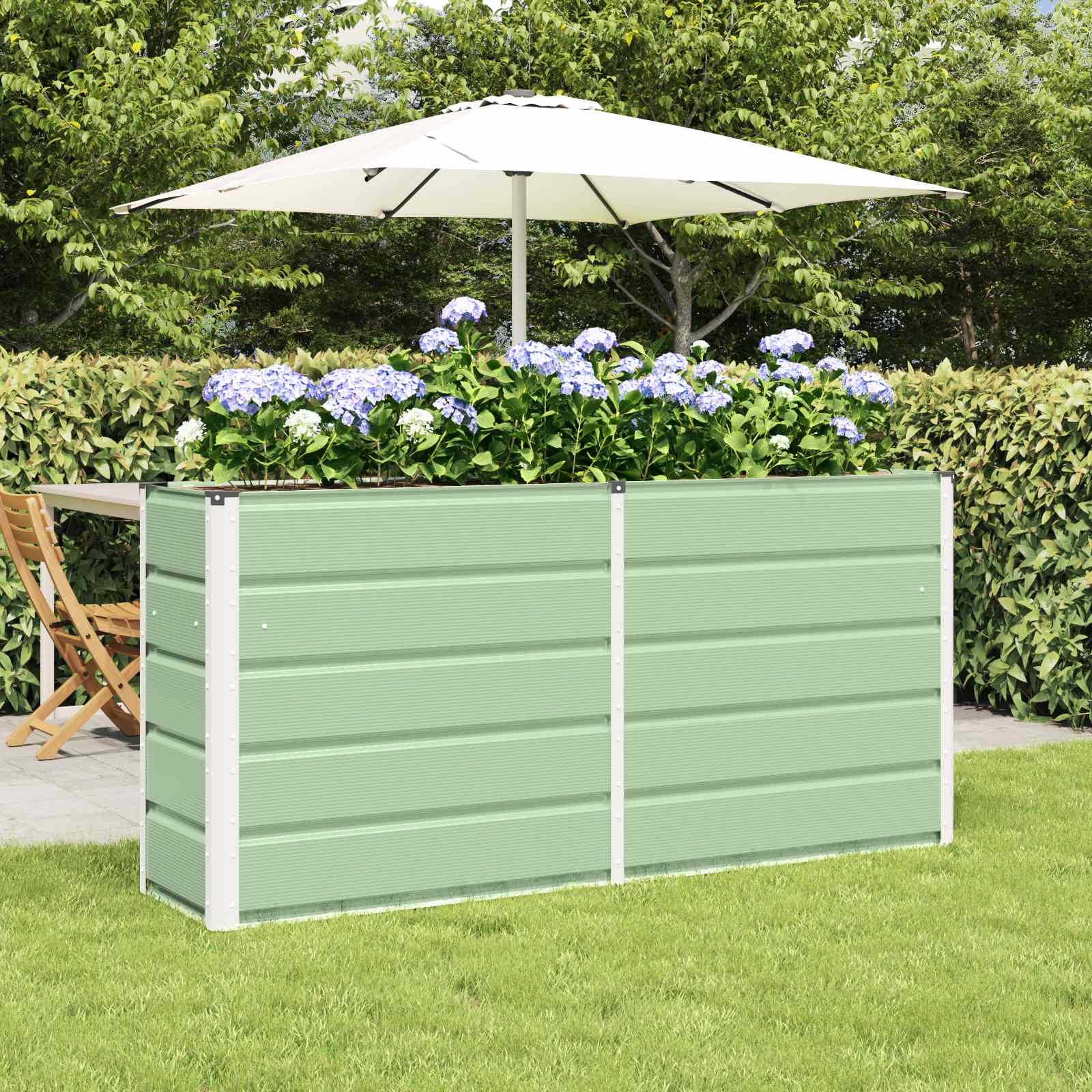 Fioriera Verde 160 x 40 x 75 cm Acciaio
