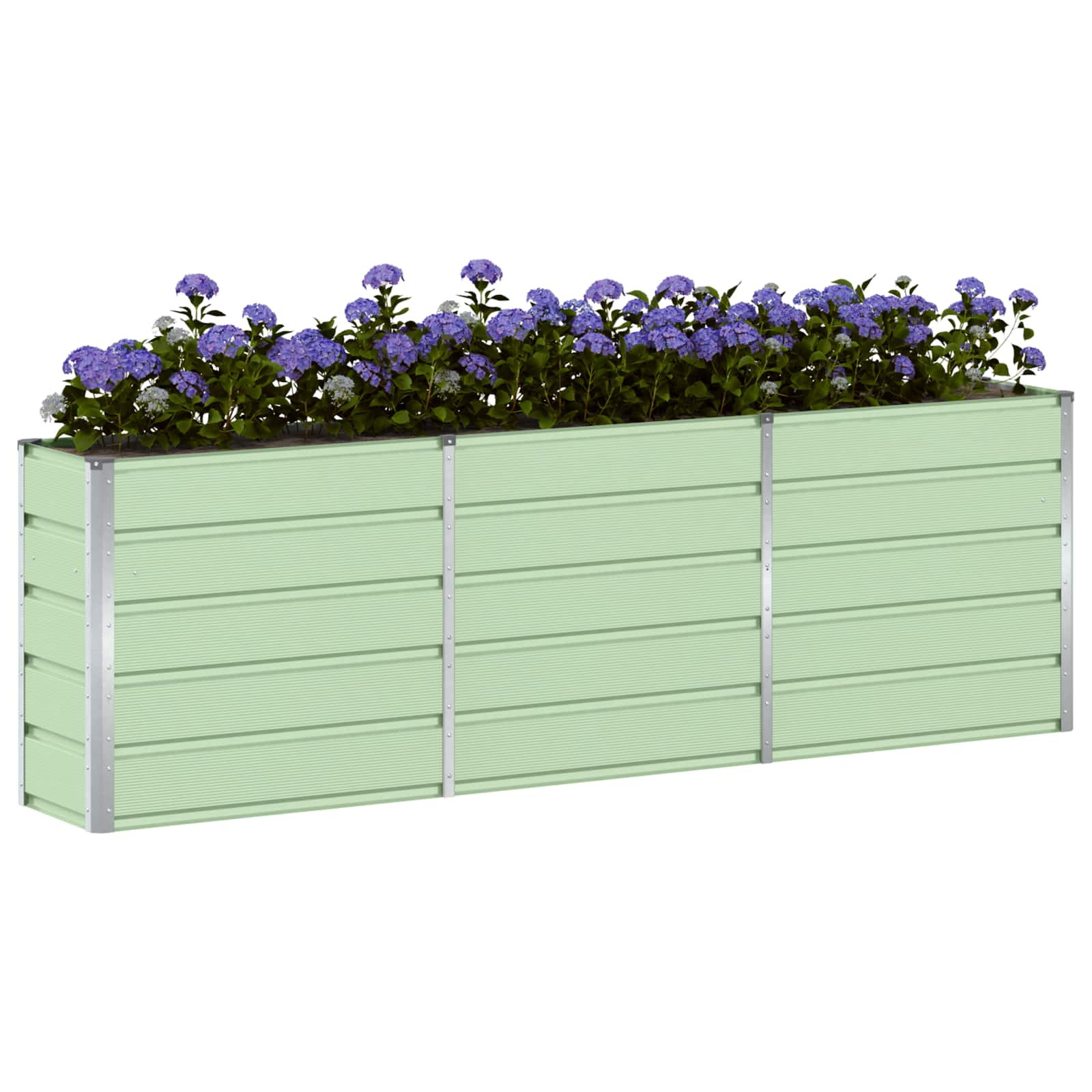Fioriera Verde 240 x 40 x 75 cm Acciaio
