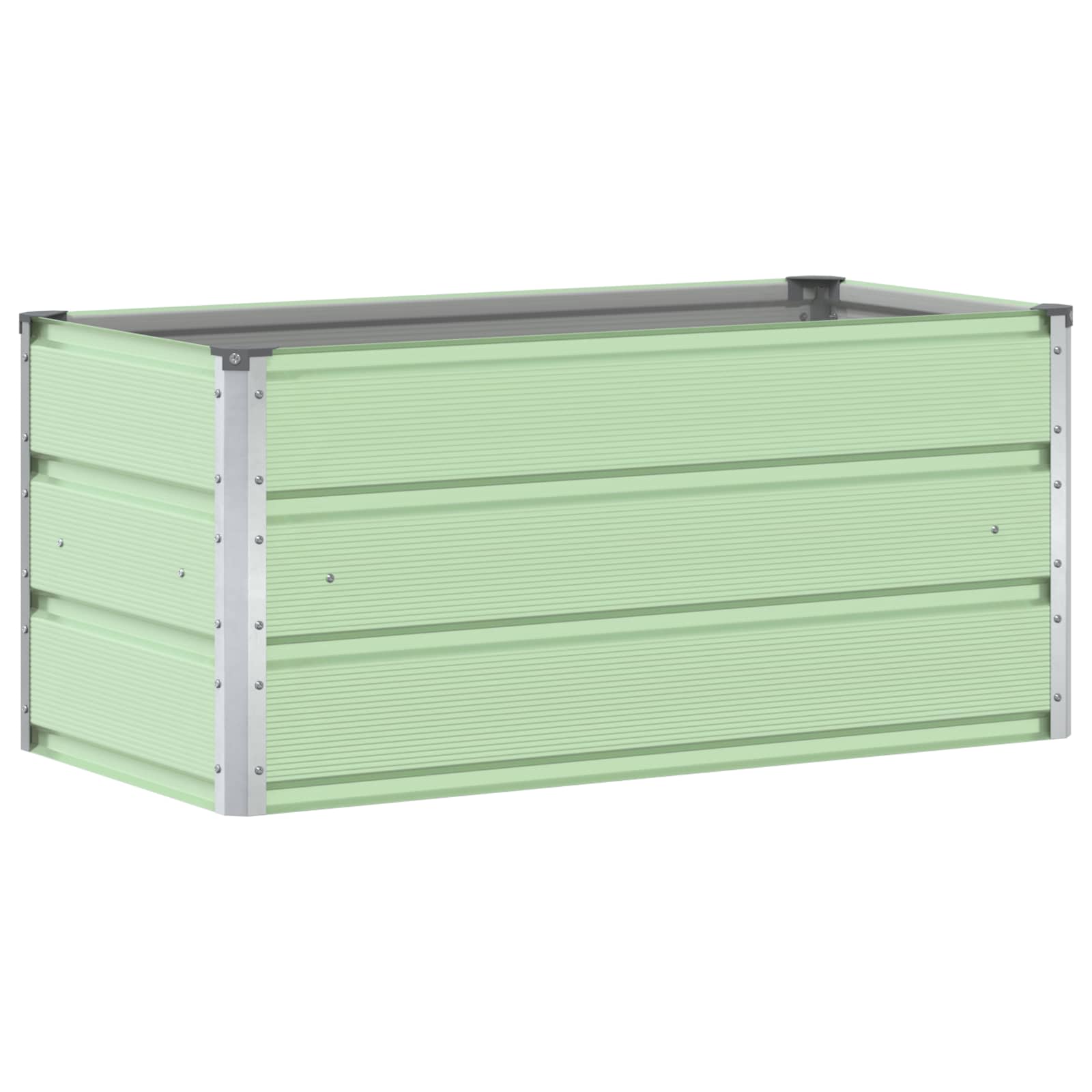 Fioriera Verde Pastello 100 x 50 x 45 cm Acciaio zincato