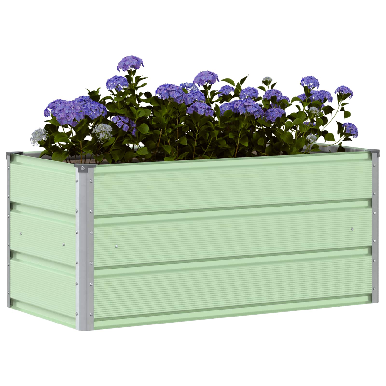 Fioriera Verde Pastello 100 x 50 x 45 cm Acciaio zincato