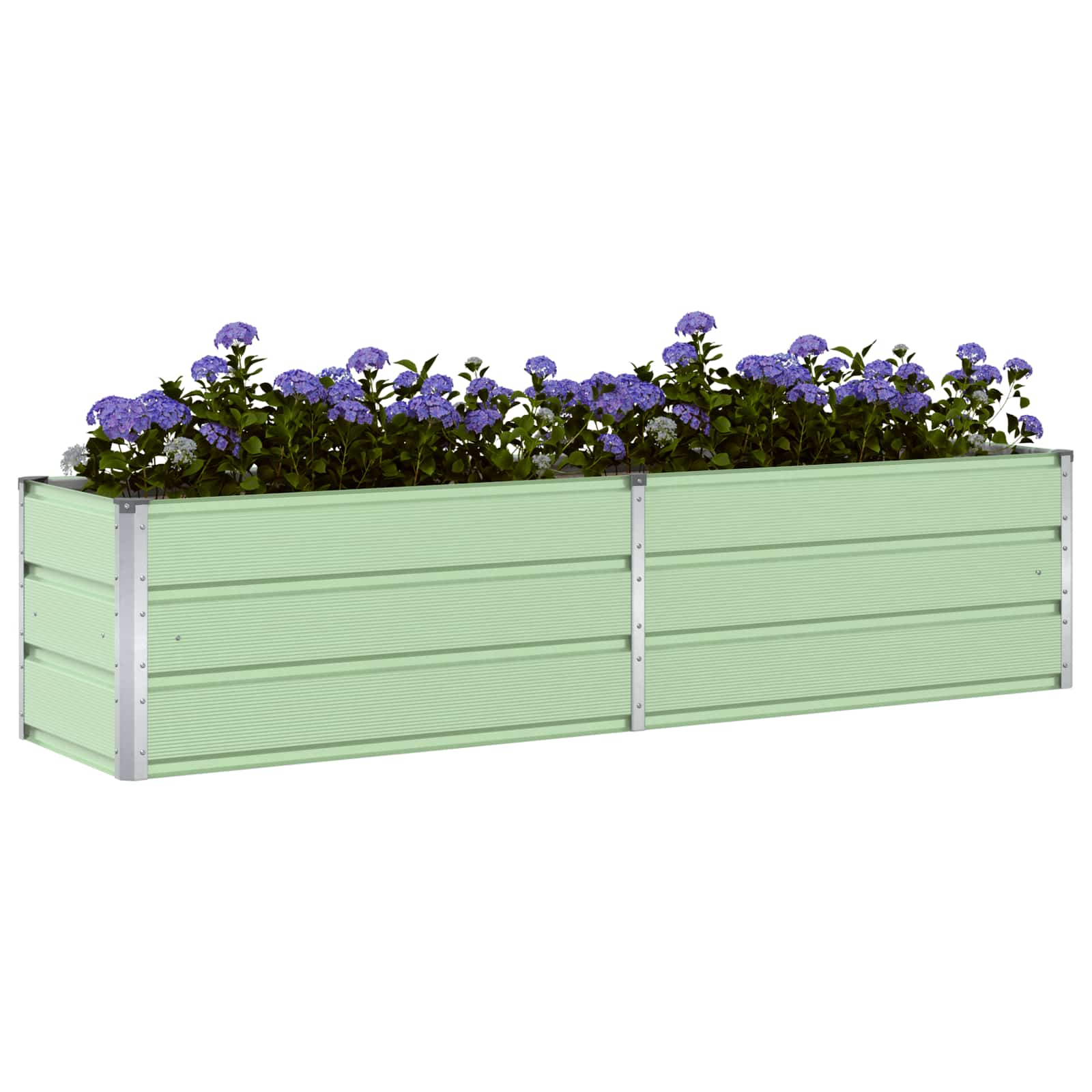 Fioriera Verde Pastello 195 x 50 x 45 cm Acciaio zincato