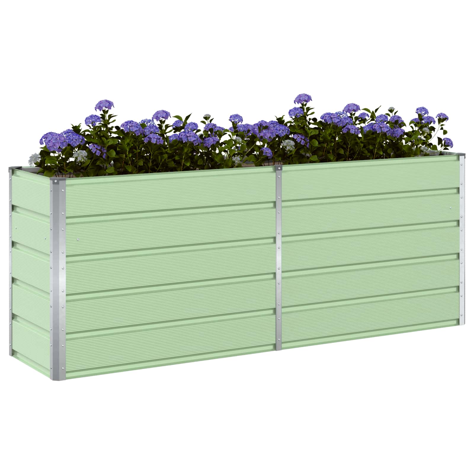 Fioriera Verde Pastello 195 x 50 x 77 cm Acciaio zincato