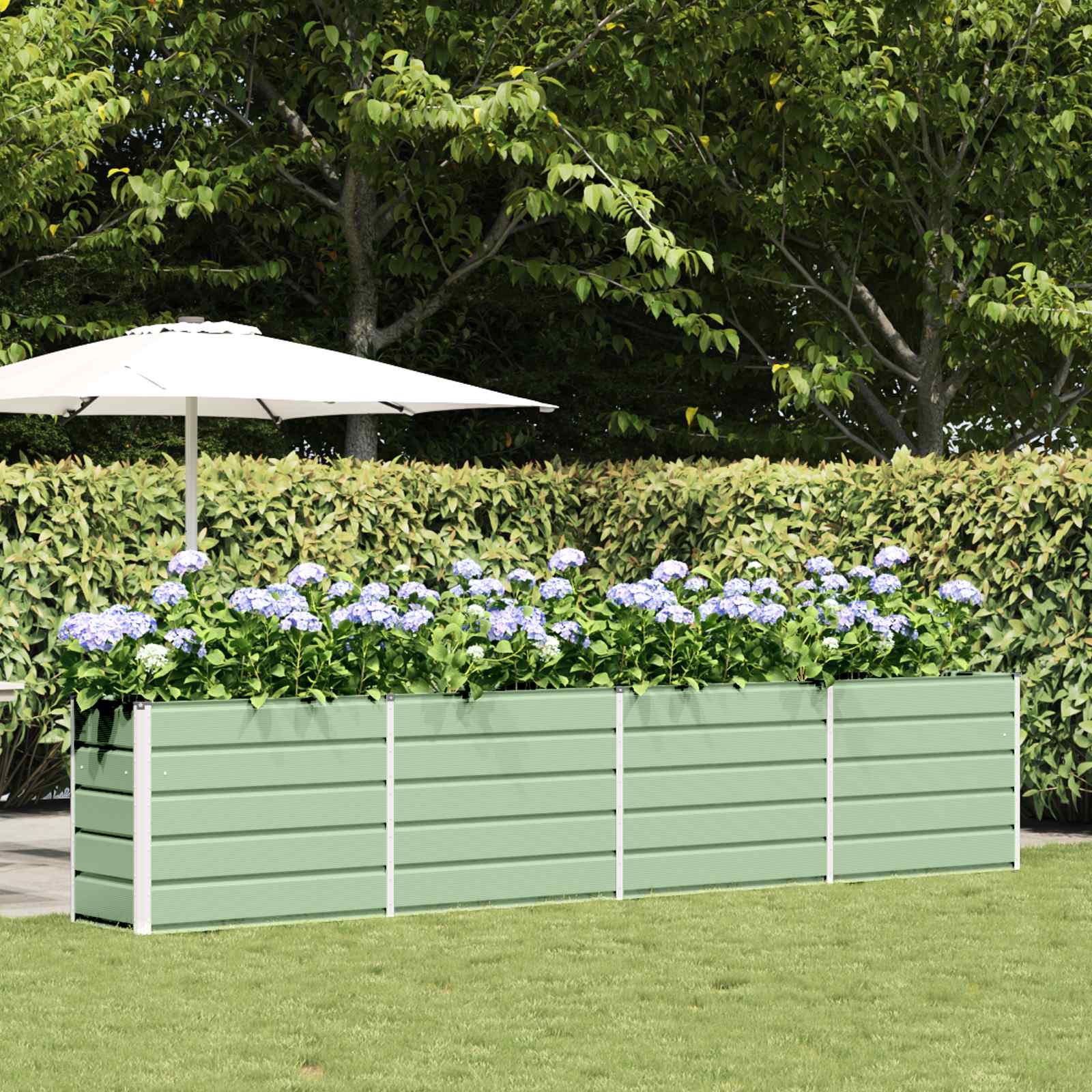 Fioriera Verde Pastello 385 x 50 x 77 cm Acciaio zincato