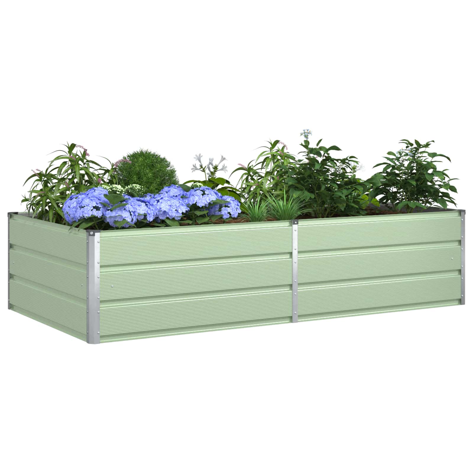 Fioriera Verde Pastello 195 x 100 x 45 cm Acciaio zincato