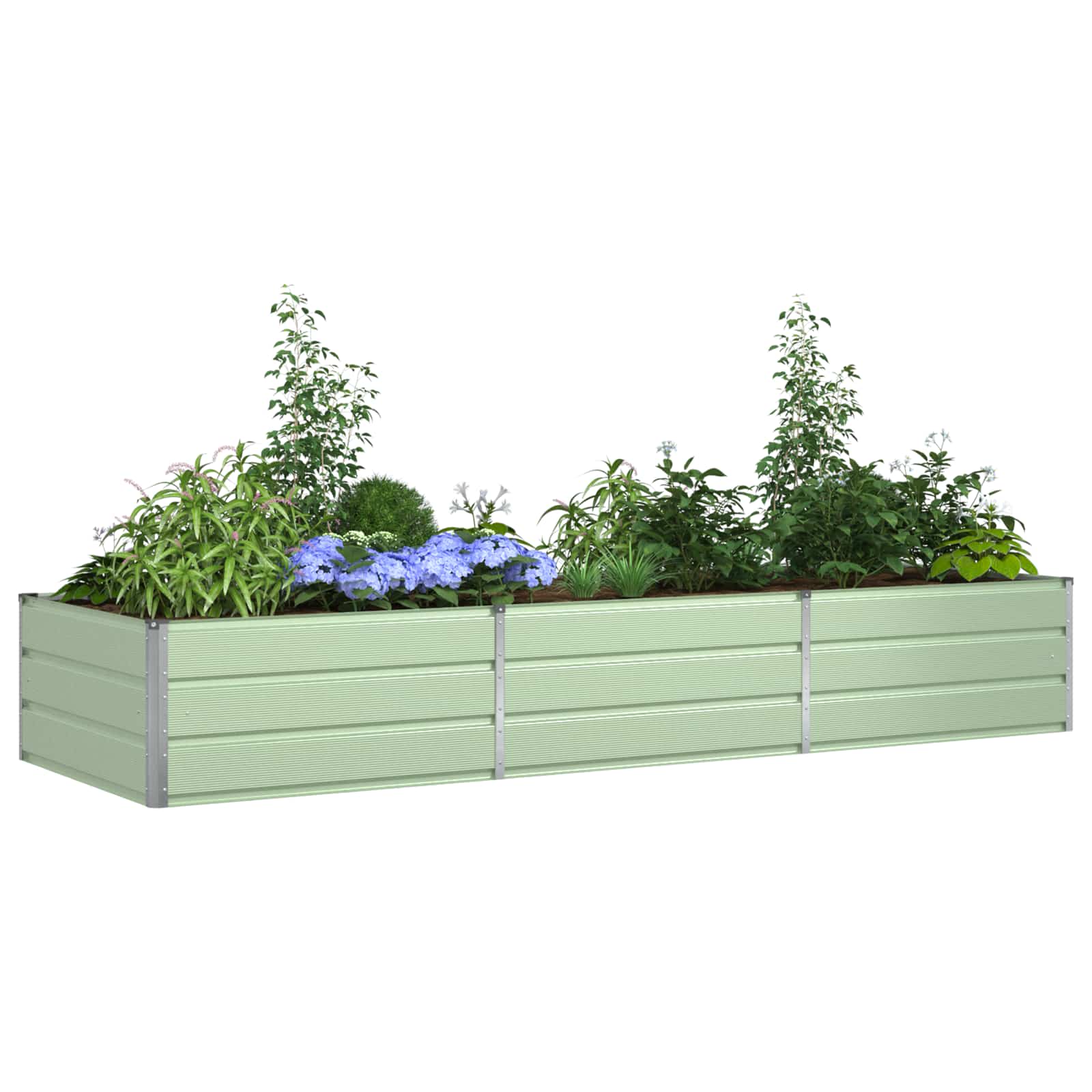 Fioriera Verde Pastello 290 x 100 x 45 cm Acciaio zincato