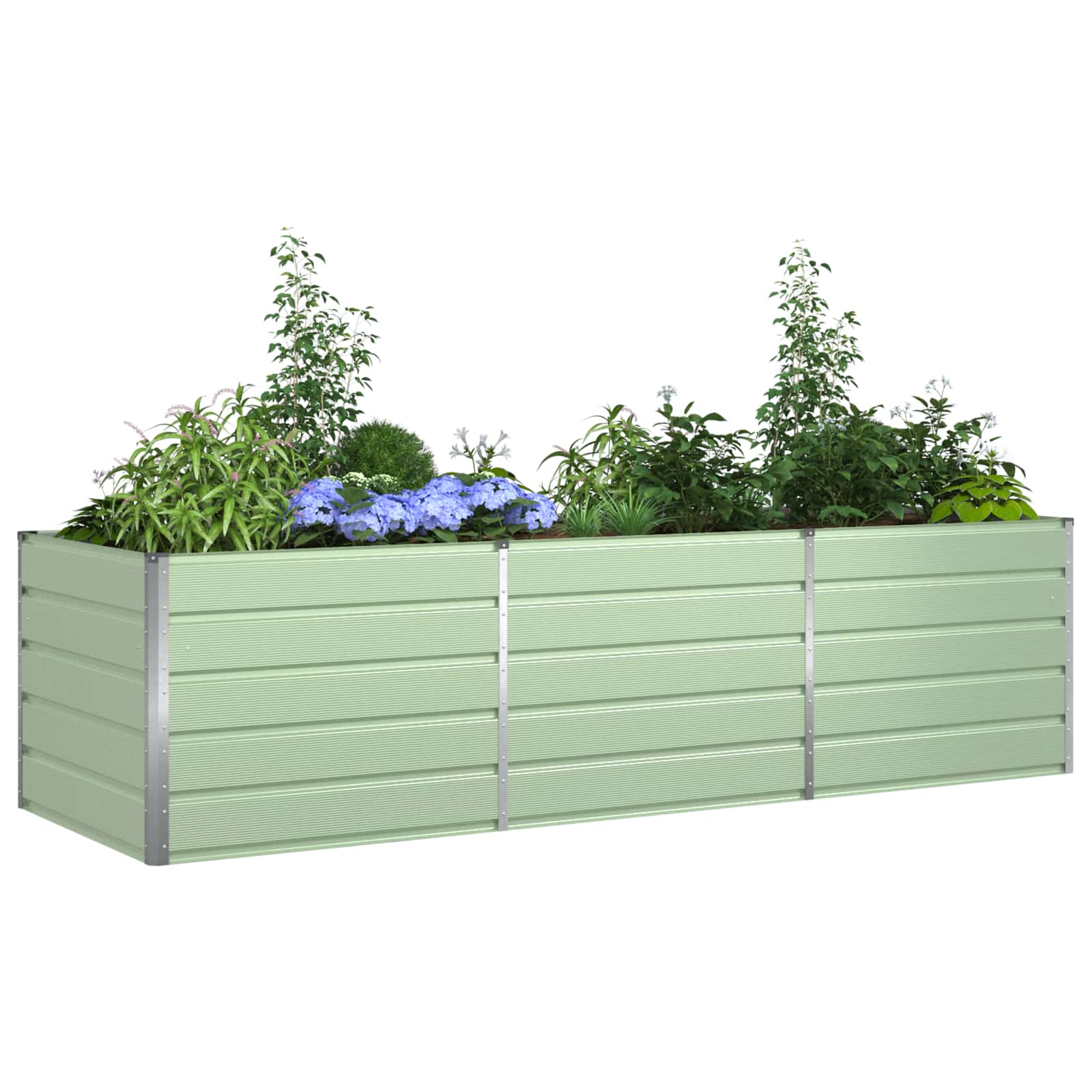 Fioriera Verde Pastello 290 x 100 x 75 cm Acciaio zincato