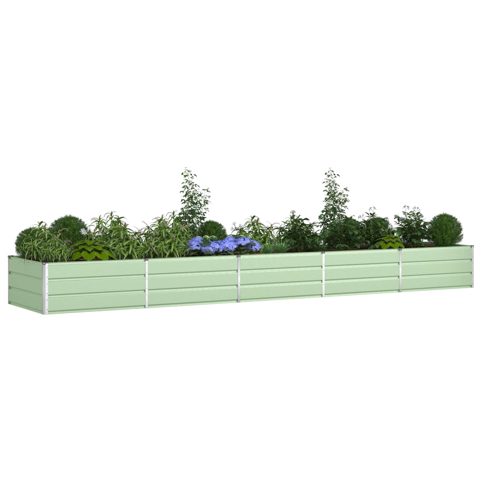 Fioriera Verde Pastello 480 x 100 x 45 cm Acciaio zincato