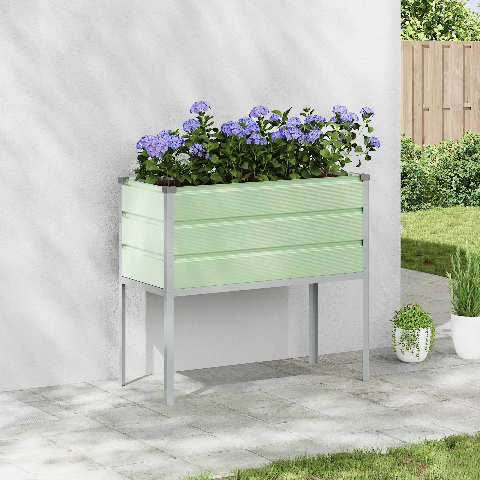 Fioriera Verde Pastello 100 x 45 x 90 cm Acciaio zincato