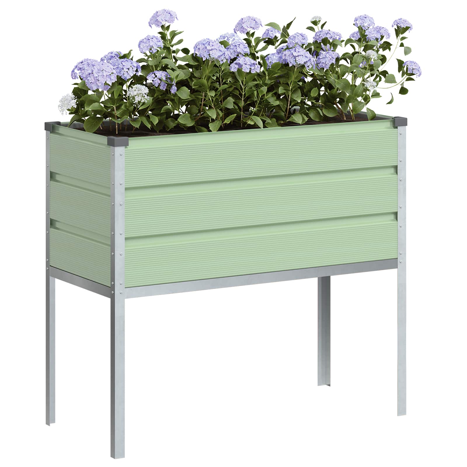Fioriera Verde Pastello 100 x 45 x 90 cm Acciaio zincato