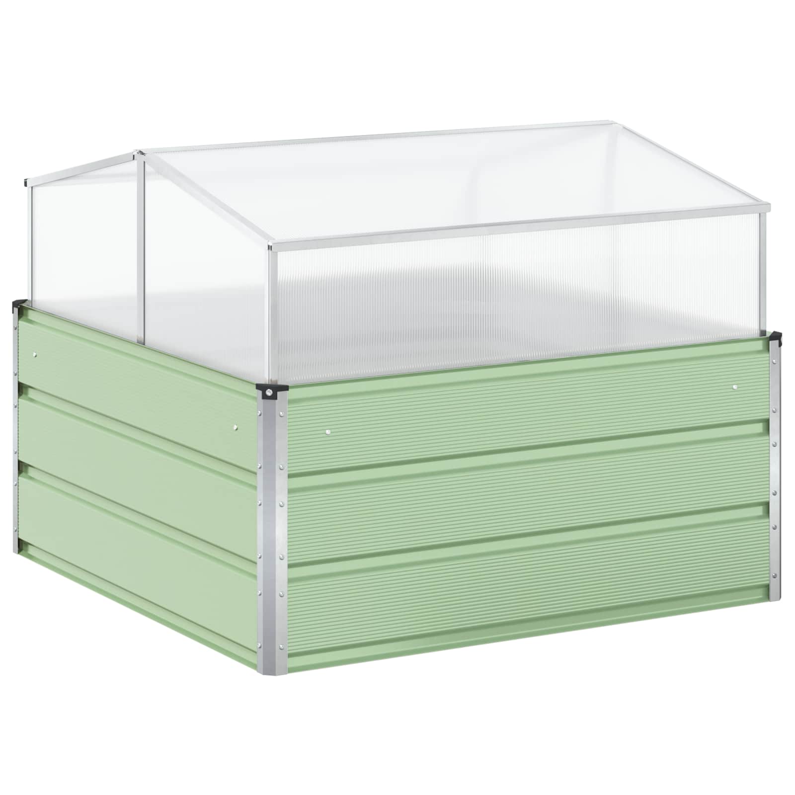 Fioriera Verde Pastello 100 x 100 x 77 cm Acciaio zincato