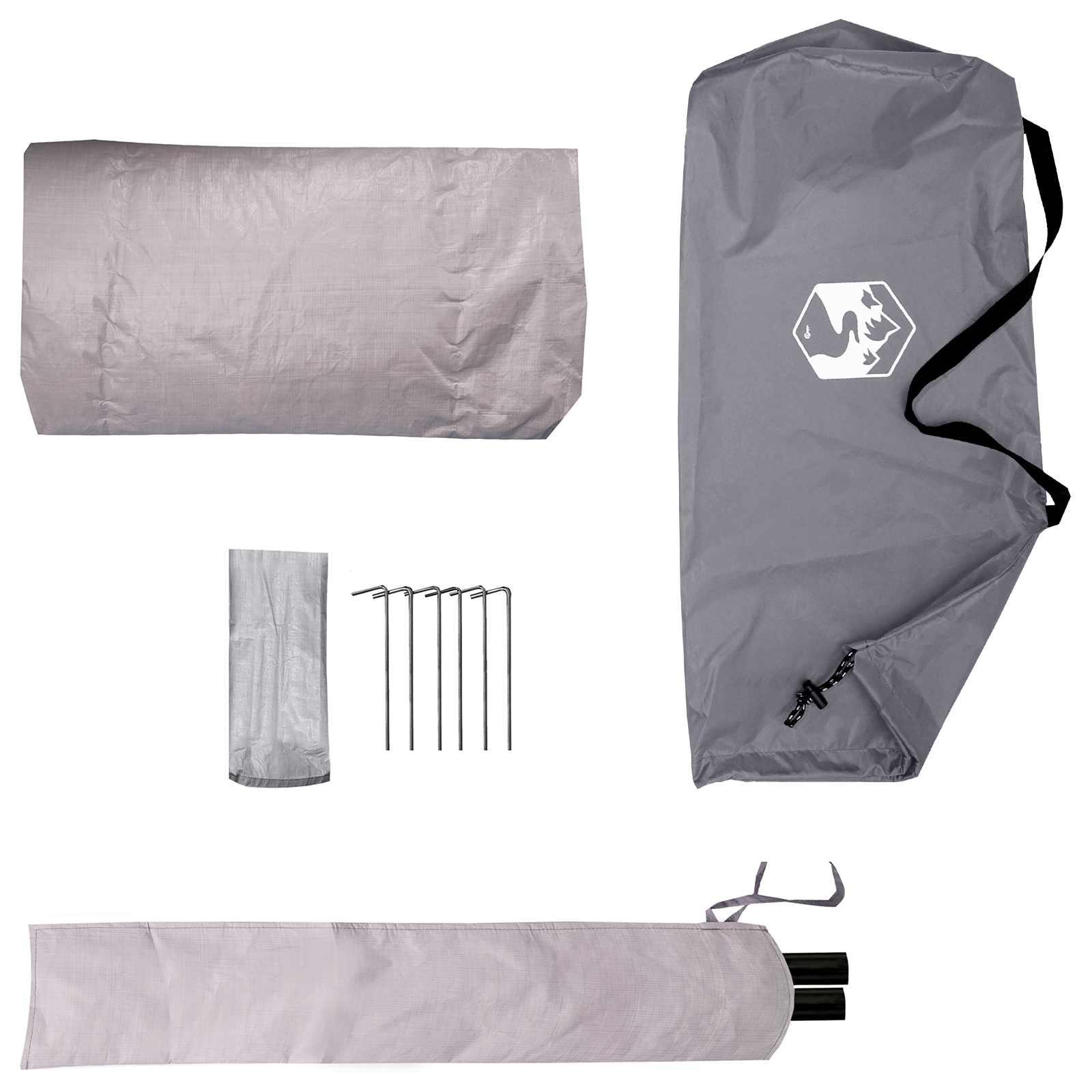 Tenda da backpacking 2 persona Grigio e arancione