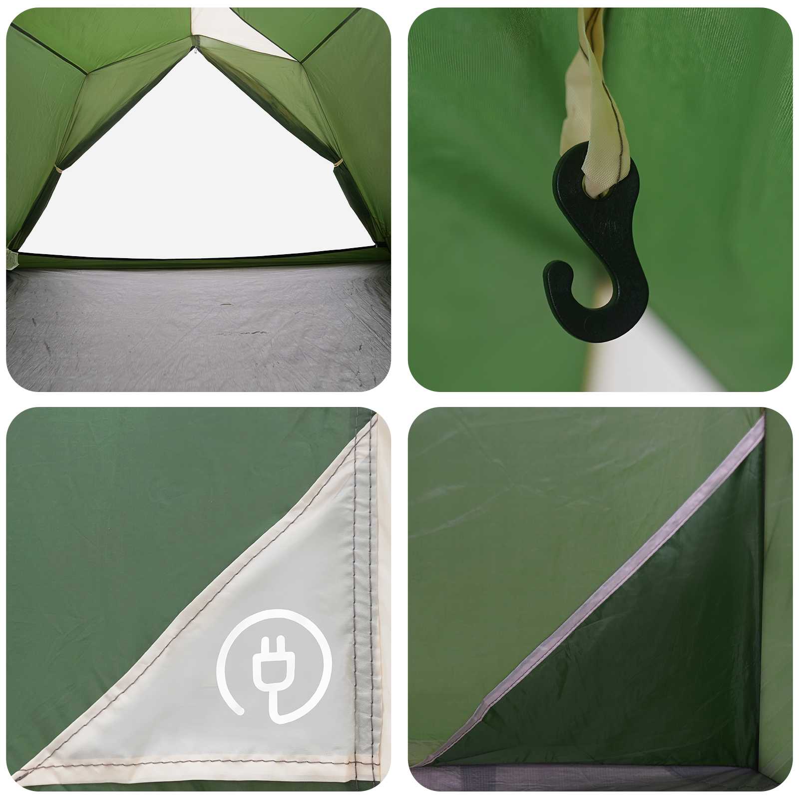 Tenda a tunnel 4 persona Verde