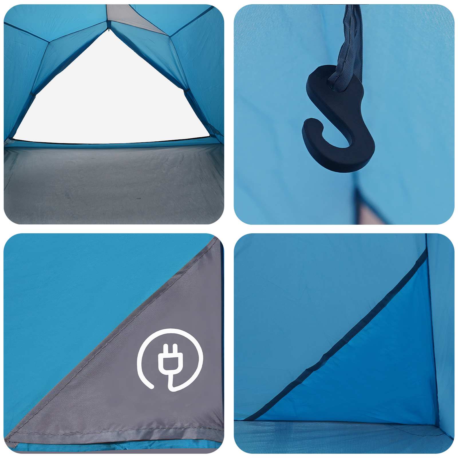 Tenda a tunnel 4 persona Blu
