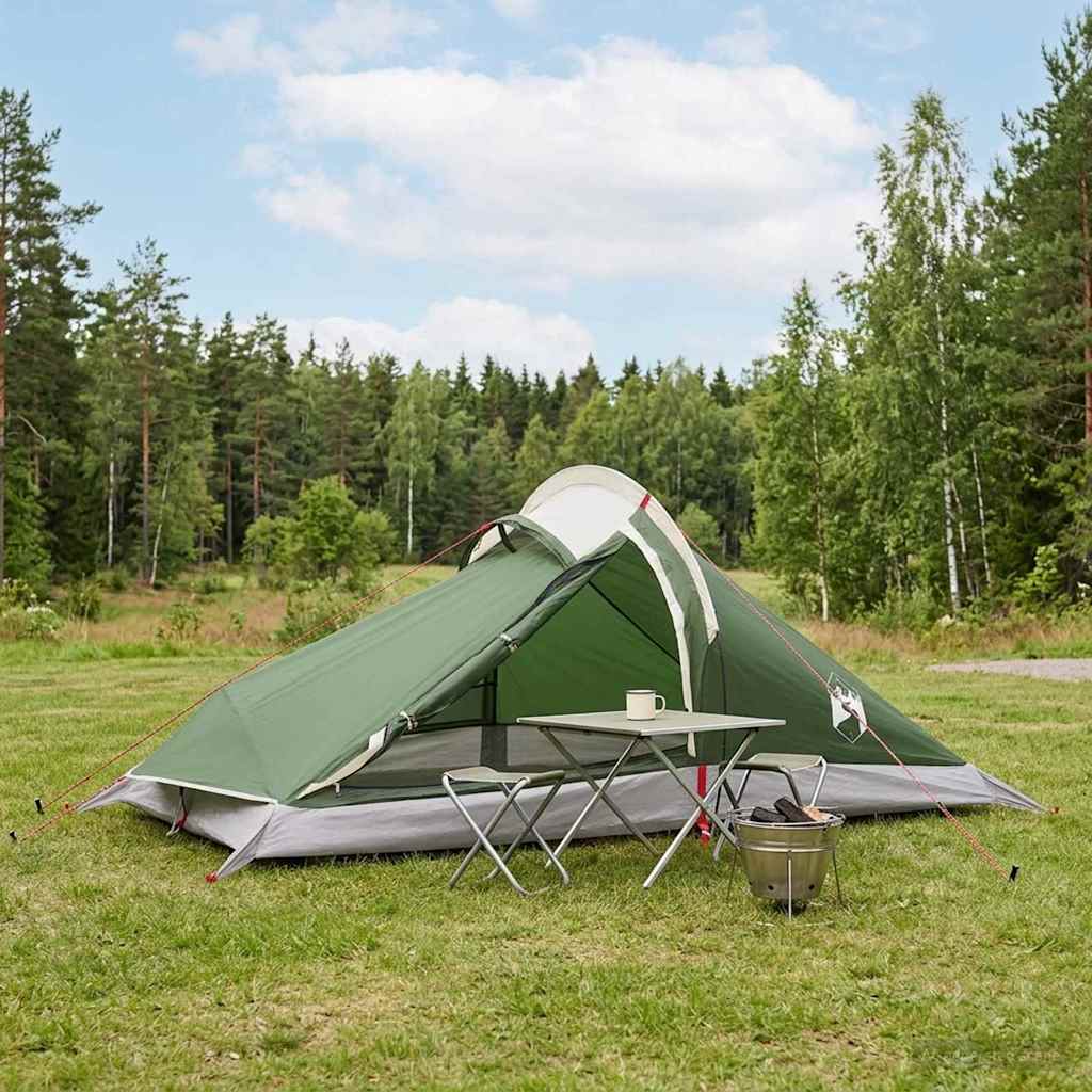 Tenda da backpacking 4 persona Verde