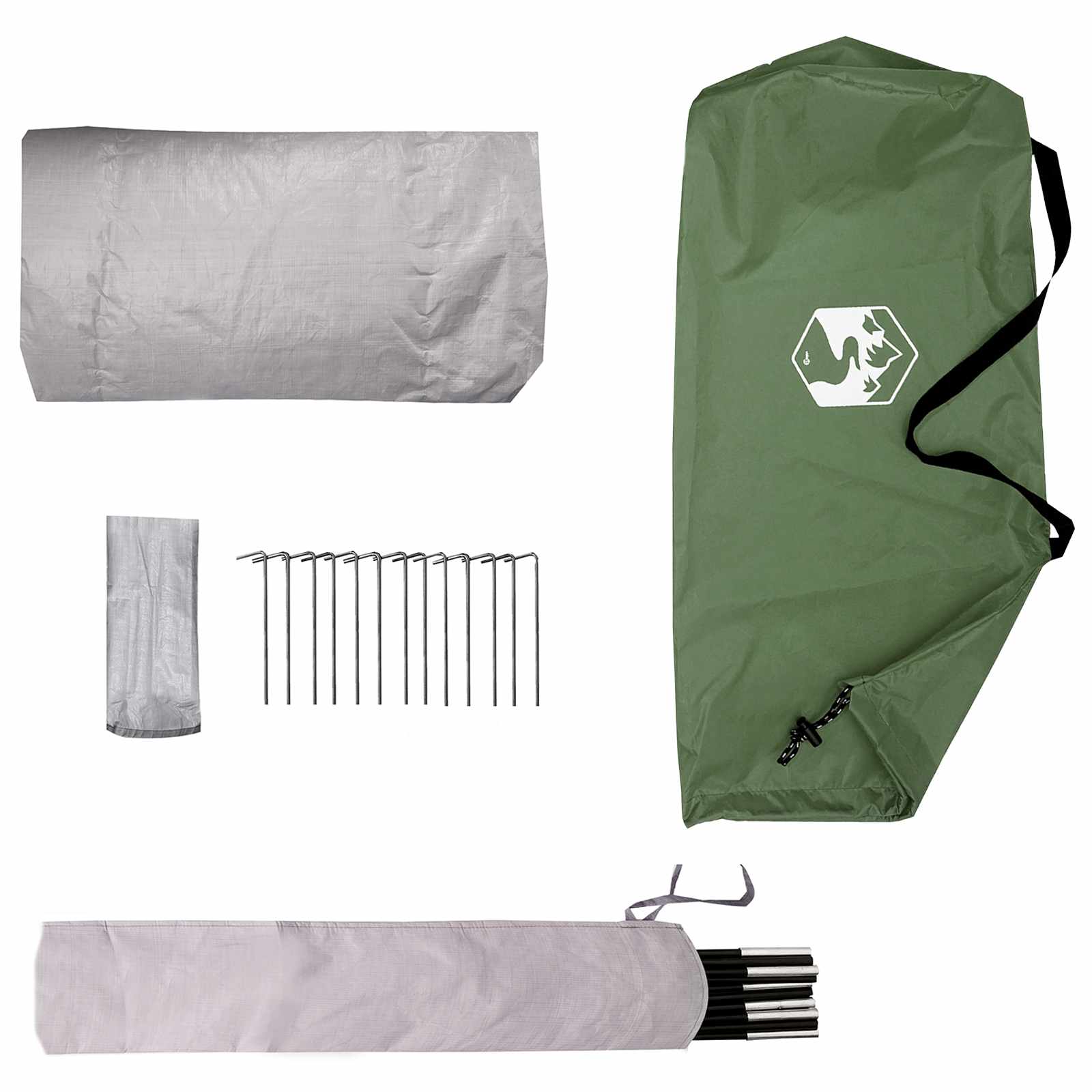 Tenda da backpacking 4 persona Verde