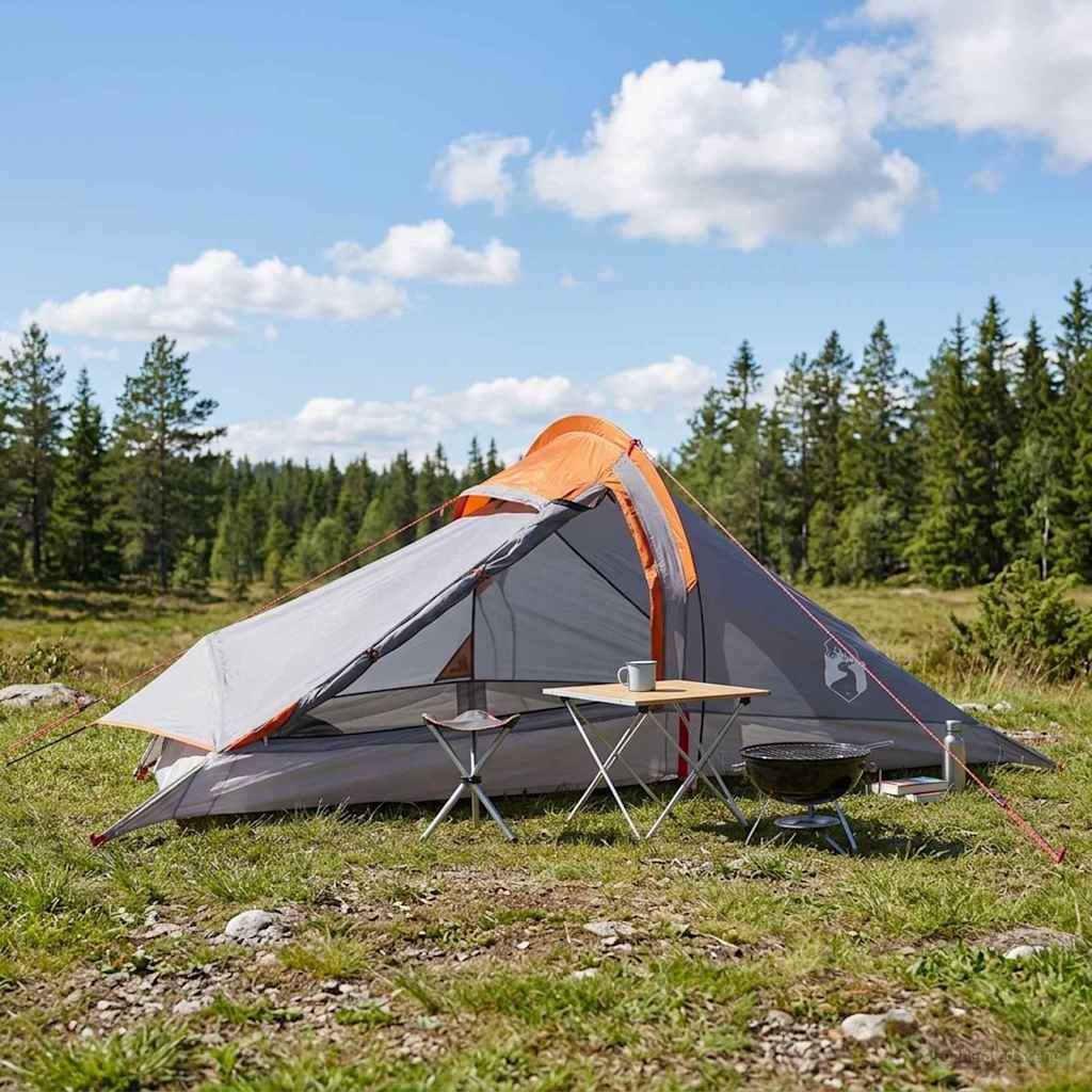 Tenda da backpacking 2 persona Grigio e arancione