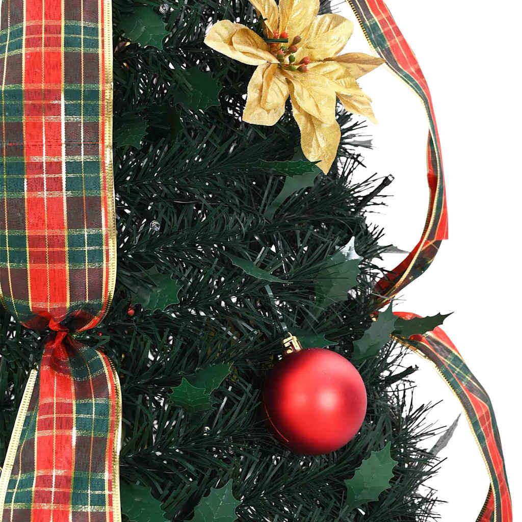 Albero di Natale artificiale con 100 LED Verde 155 cm PVC
