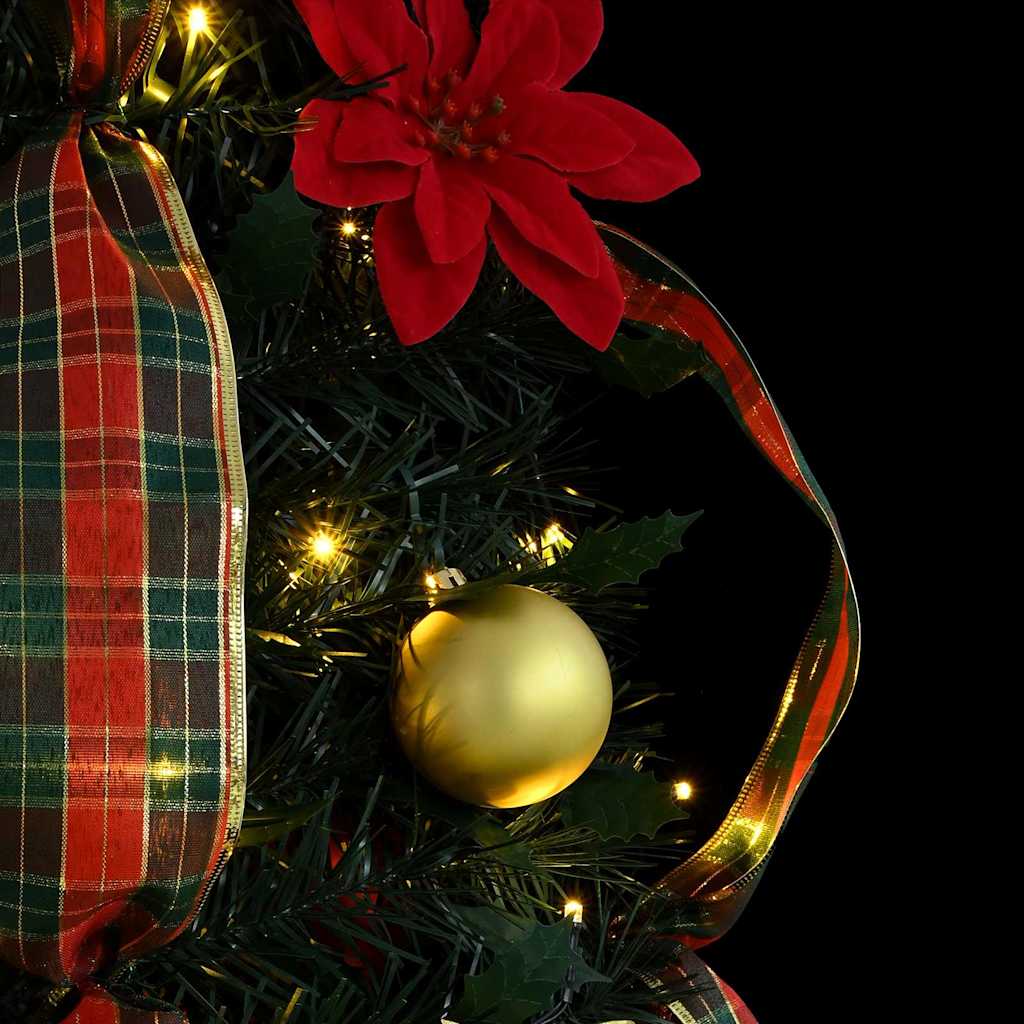 Albero di Natale artificiale con 150 LED Verde 185 cm PVC