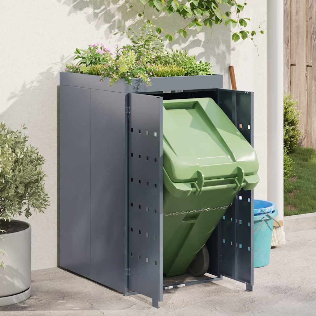 Deposito per bidone con tetto da fioriera per bidone singolo da 240L