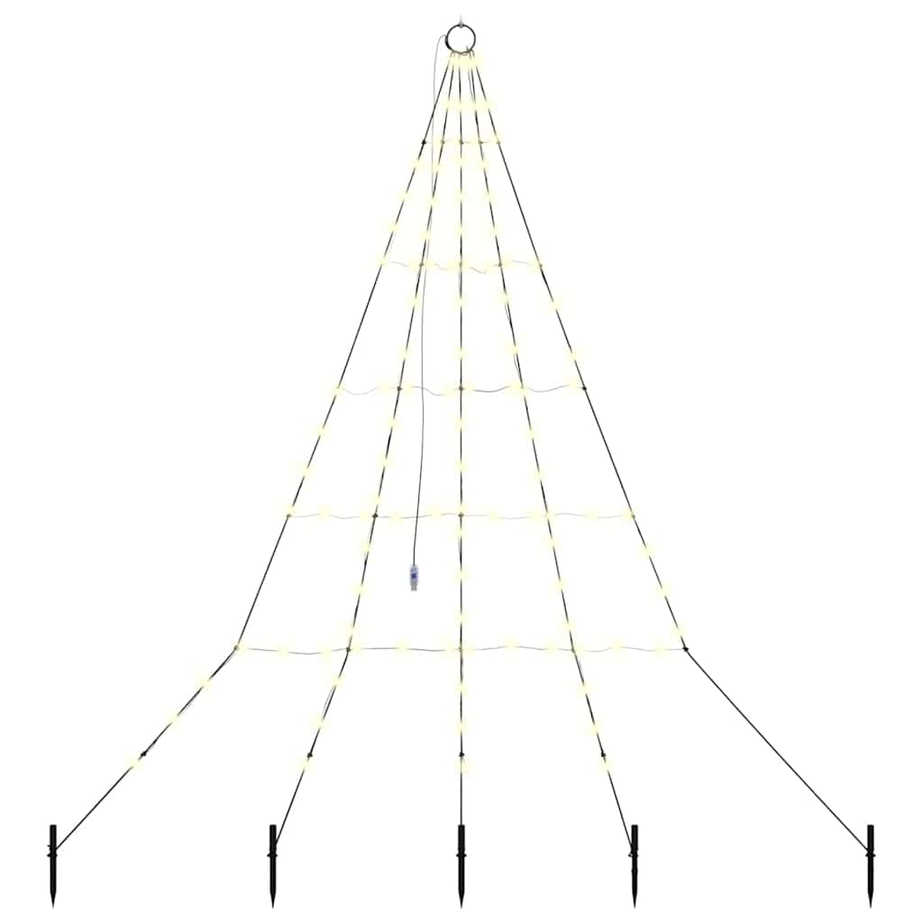 Albero di Natale LED con picchetti per il terreno Bianco caldo
