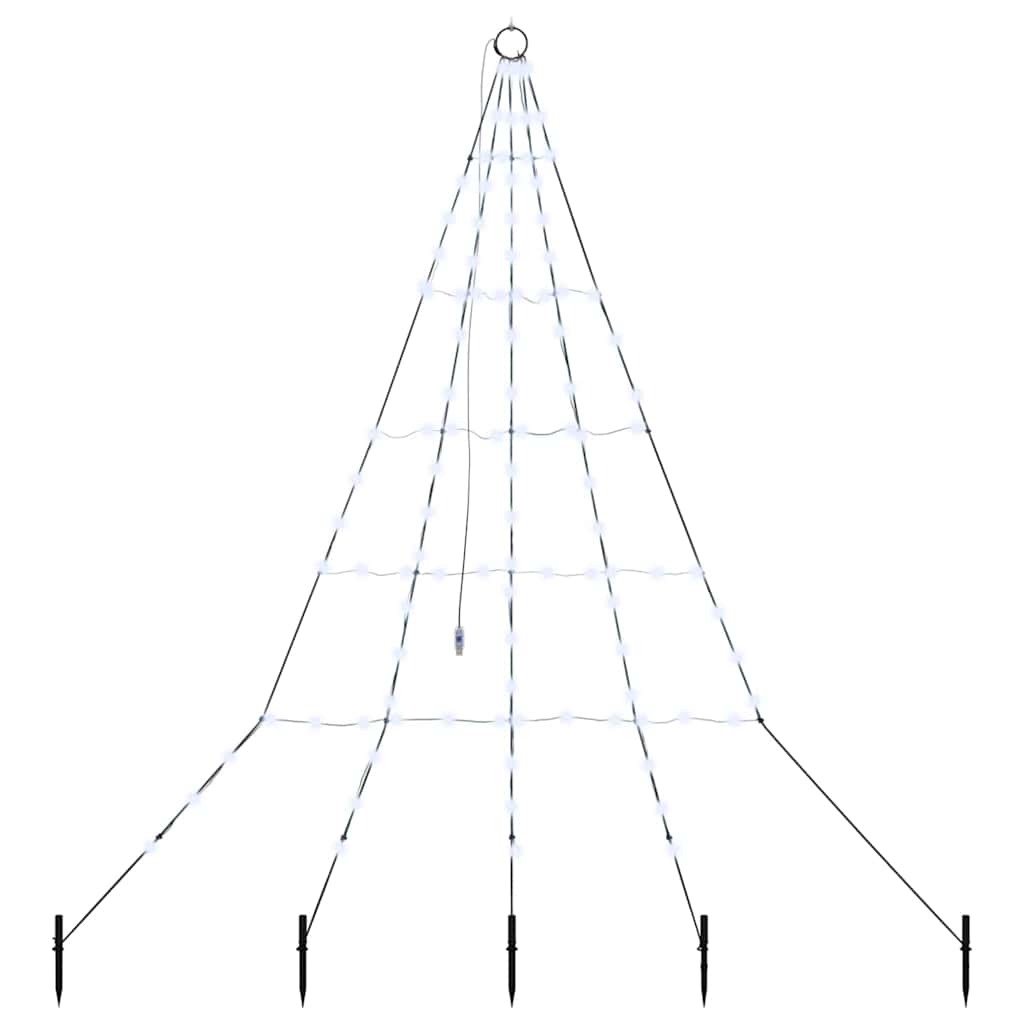 Albero di Natale LED con picchetti per il terreno Bianco freddo