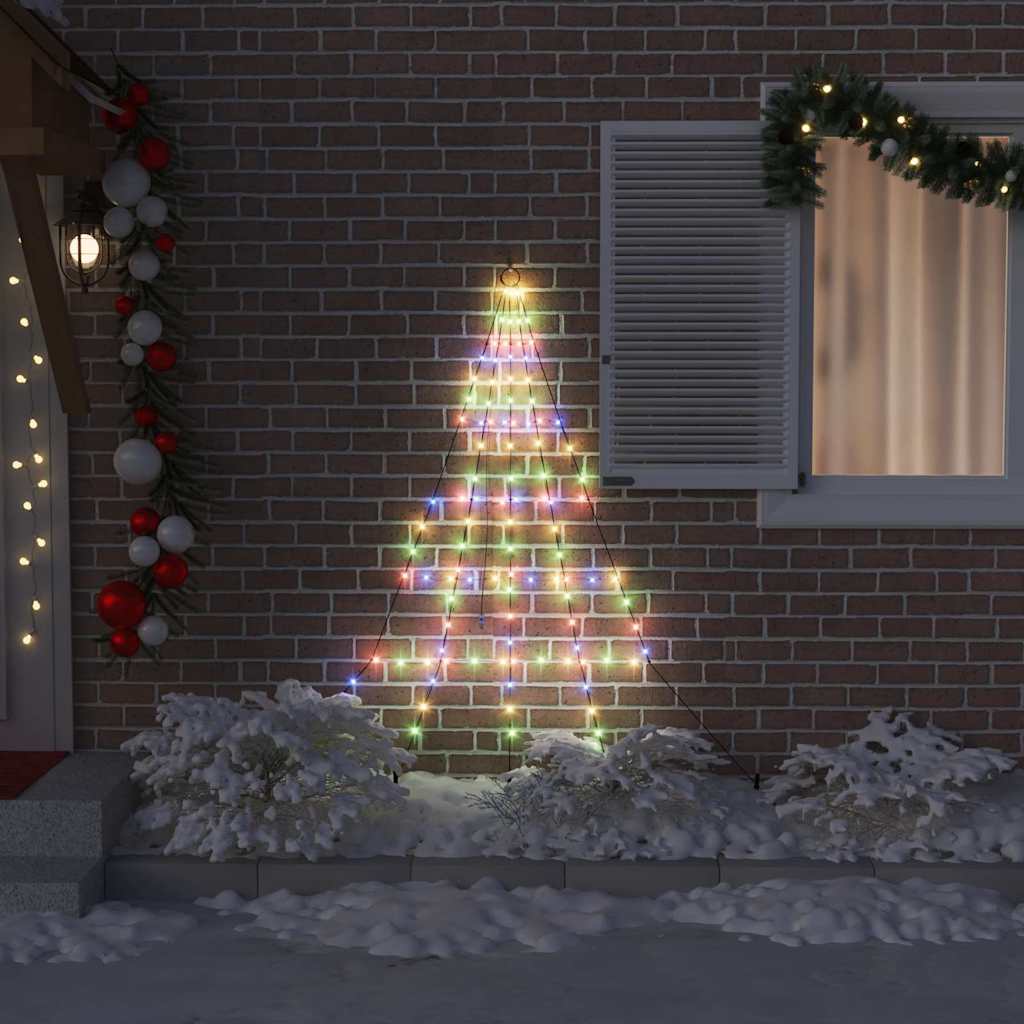 Albero di Natale LED con picchetti per il terreno Multicolore