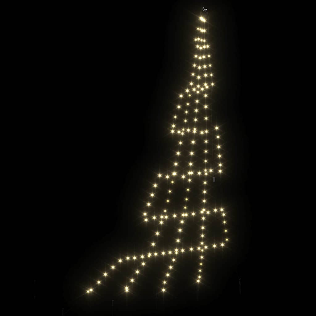 Albero di Natale LED con picchetti per il terreno Bianco caldo