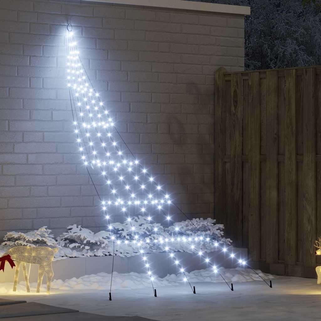Albero di Natale LED con picchetti per il terreno Bianco freddo