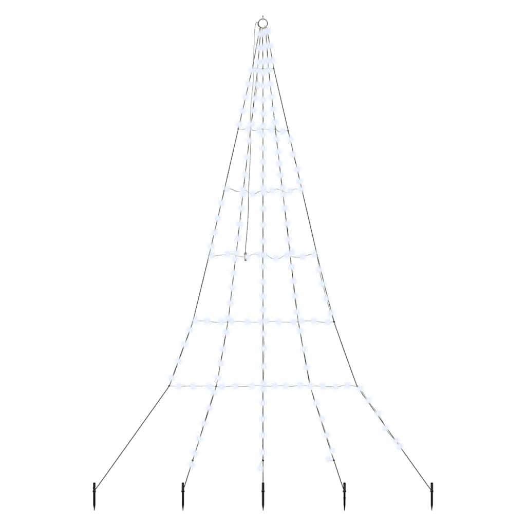 Albero di Natale LED con picchetti per il terreno Bianco freddo