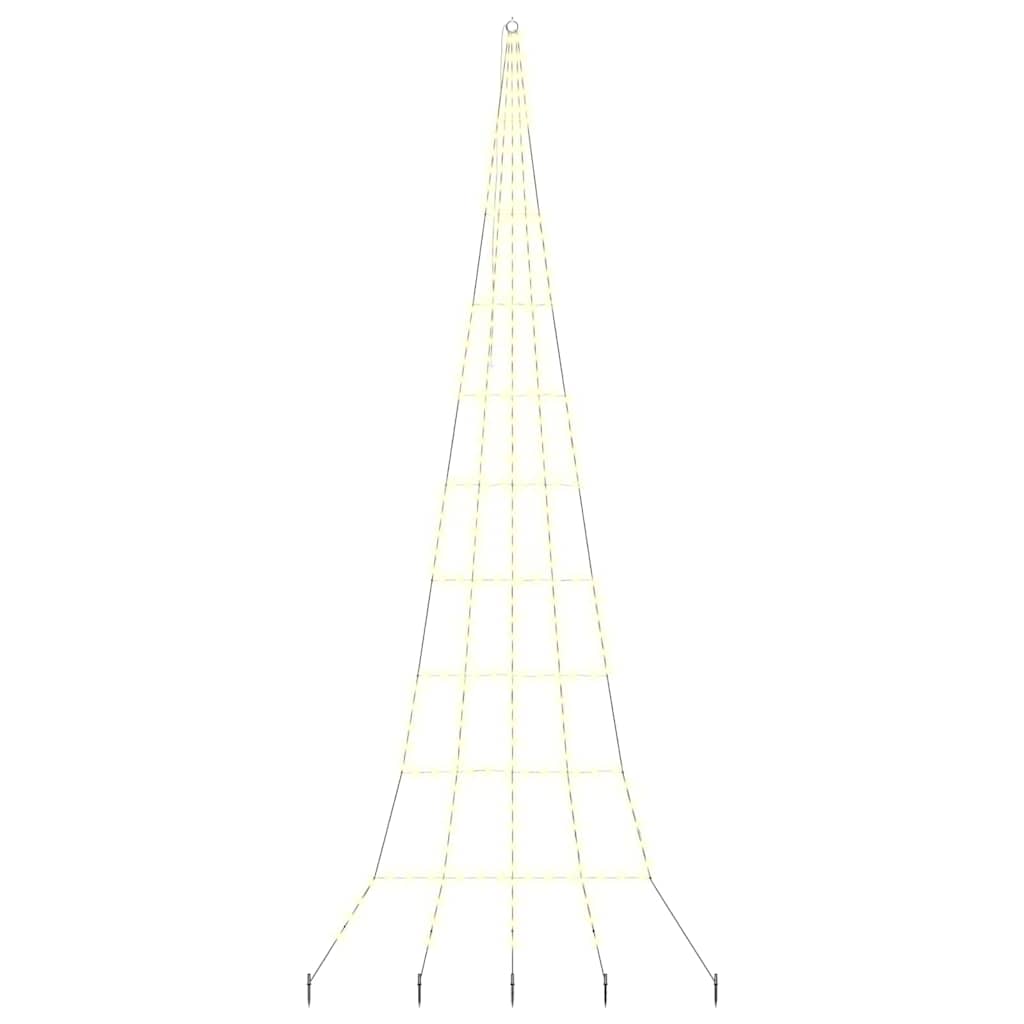 Albero di Natale LED con picchetti per il terreno Bianco caldo