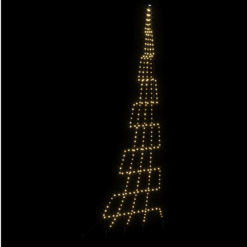 Albero di Natale LED con picchetti per il terreno Bianco caldo
