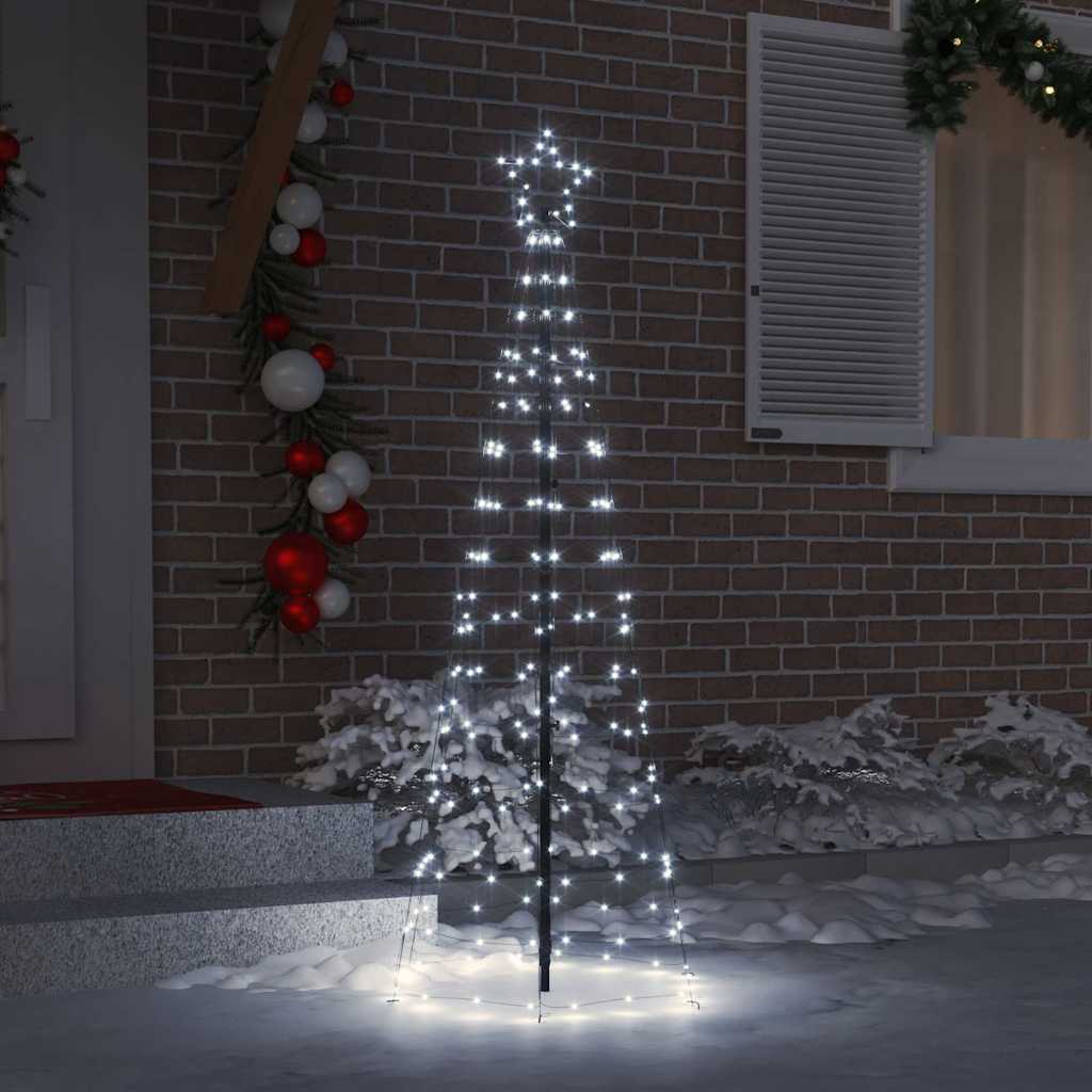 Albero di Natale LED con picchetti per il terreno Bianco freddo