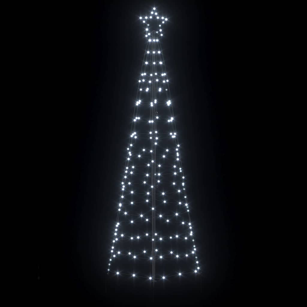 Albero di Natale LED con picchetti per il terreno Bianco freddo
