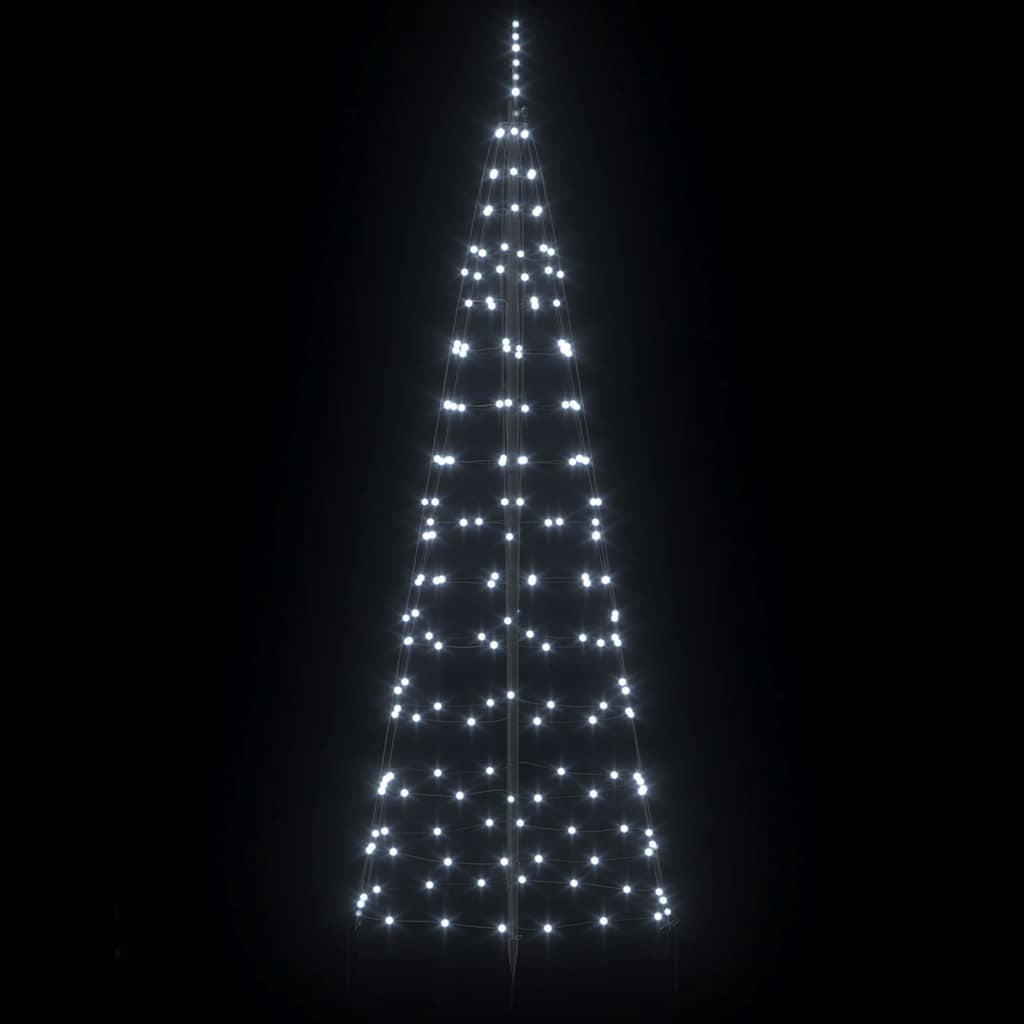 Albero di Natale LED con picchetti per il terreno Bianco freddo
