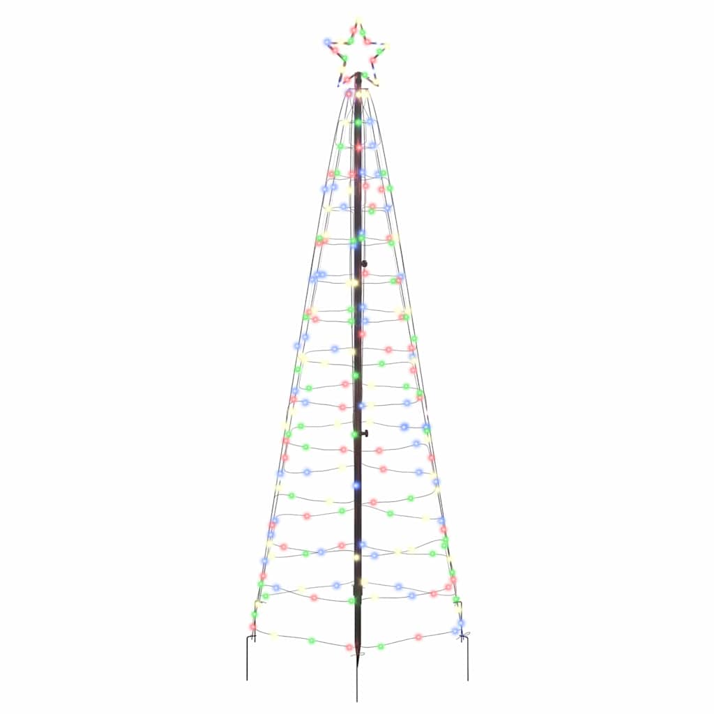 Albero di Natale LED con picchetti per il terreno Multicolore