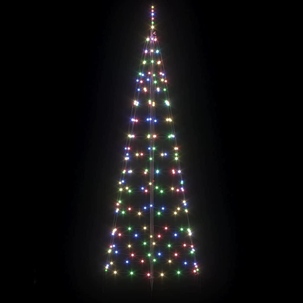 Albero di Natale LED con picchetti per il terreno Multicolore