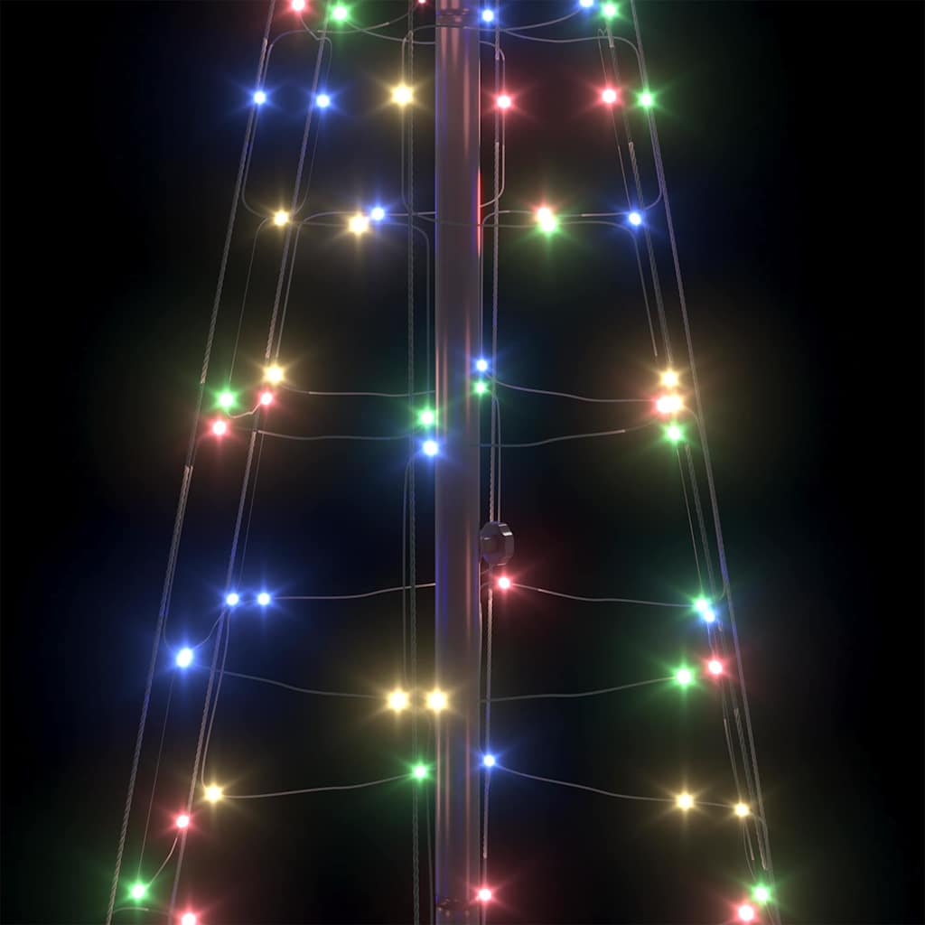 Albero di Natale LED con picchetti per il terreno Multicolore