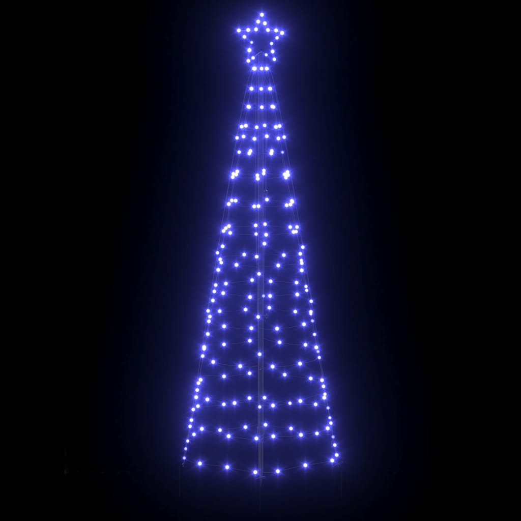 Albero di Natale LED con picchetti per il terreno Blu 250 cm