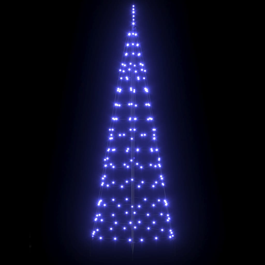 Albero di Natale LED con picchetti per il terreno Blu 250 cm