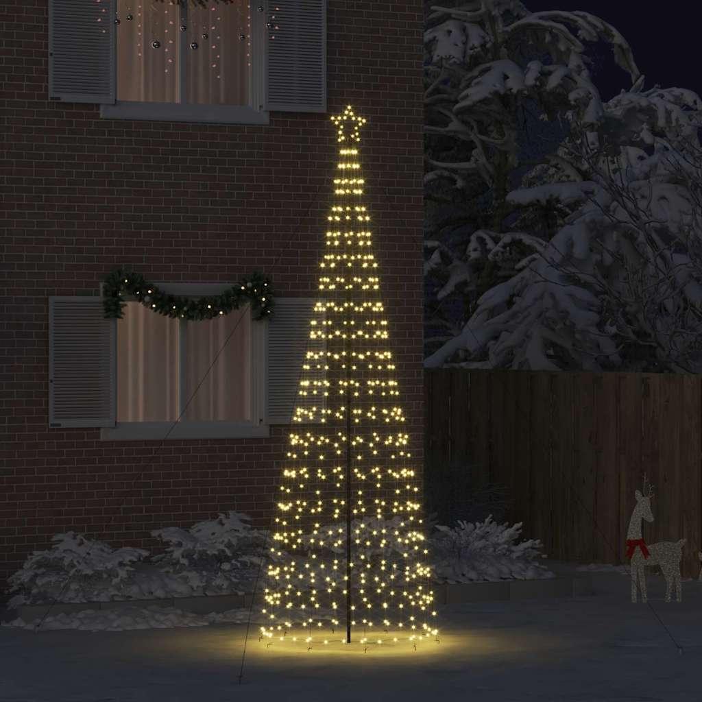 Albero di Natale LED EKENAS 400 cm 800 LED Bianco caldo Acciaio