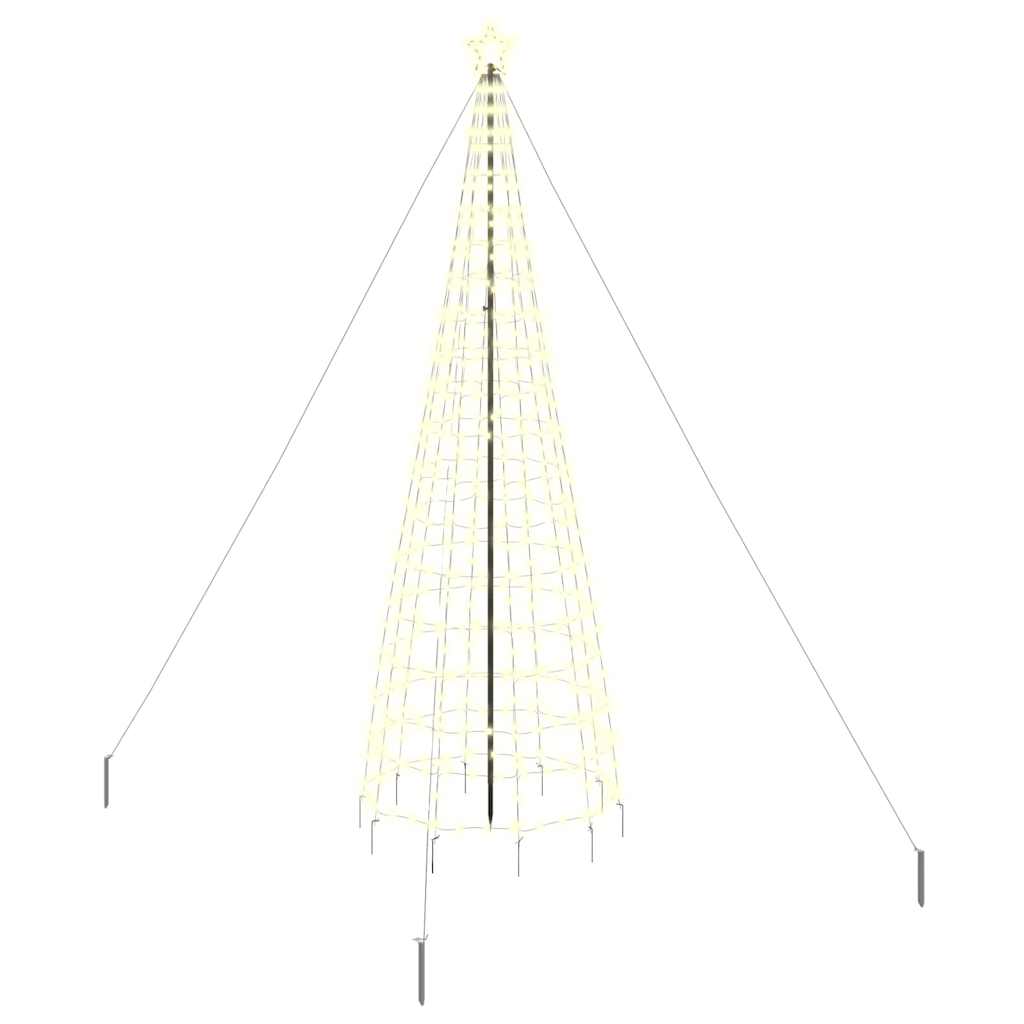 Albero di Natale LED EKENAS 400 cm 800 LED Bianco caldo Acciaio