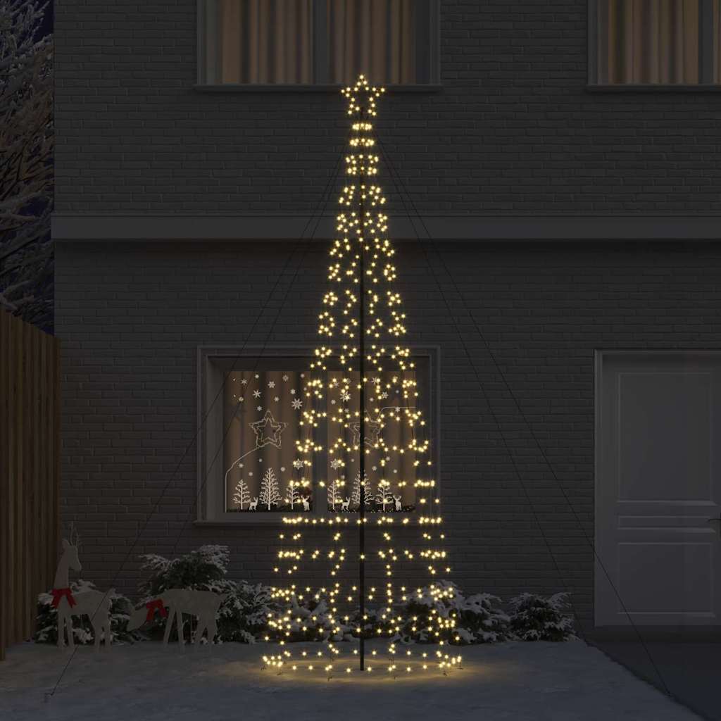 Albero di Natale LED EKENAS 400 cm 800 LED Bianco caldo Acciaio