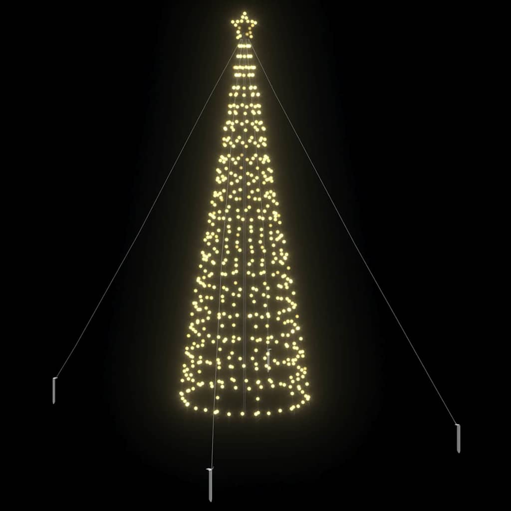 Albero di Natale LED EKENAS 400 cm 800 LED Bianco caldo Acciaio
